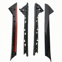 4 Pieces Direct Replacement Windshield Pillar Trim with Clips OEM Design Auto Part Compatible for Car Restoration