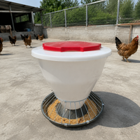 Automatic Chicken Feeder Poultry Feeder for Backyard, Rainproof No Waste Outdoor Chicken Feeder
