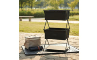 3 Tier Camping Rack Foldable Portable Storage Shelf Waterproof Textile Outdoor Gear for Campers, Picnic