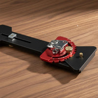 Saw Rail Square Aluminum Alloy 90 Degree Rail Stop CNC Machined Track Saw Angle Fence for Carpentry, Workshop