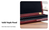 Compact and Portable Oboe Mouthpiece Case Moisture-Proof Maple Wood Mouthpiece Box Ventilated Design for Oboists, Musicians, Travel