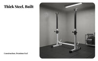 280kg Load Capacity Adjustable Squat Rack Stable Construction Multi-Function Barbell Rack Anti-Vibration Design Adjustable Barbell Stand Safety Locking System for Weightlifters, Bodybuilders, Beginners, Home Gym