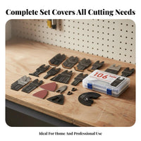 72 Pieces 72 Piece Oscillating Set Sturdy Duty Bimetal Oscillating Tool Universal Multi-Tool Blade Assortment