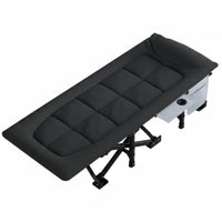 Foldable Design Padded Rest Lounger Built-in Pillow Folding Cot Integrated Mattress Reclining Chair Includes Carry Bag for Office Workers, Beachand Goers, Restping, Indoors, Travel, Camping