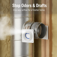 Submarine Backflow Preventer for Kitchen & Bathroom Exhaust Vents