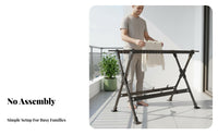 Foldable X-Shaped Frame Clothes Rack Indoor & Outsidedoor Use Foldable Accordion Storage Areasaving Garment Airer for Families, Balcony, Indoors