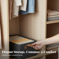 textile Drawer container Foldable Partitioned textile container Stackable for Bedroom, Parents