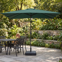 Rectangular Patio Umbrella with Base Tilt-Adjustable Patio Umbrella with Water-Filled Base-Filled for Homeowners, Shop Owners, Balcony, Garden