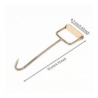 Light-Colored Grip Pad Metal Hay Bag Hook Rectangular Handle Hay Bag Hook Straight Shaft