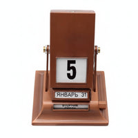 Freestanding Rotary Perpetual Desk Calendar Reusable Desktop Perpetual Calendar Weighted Ornament Daily for Professionals