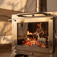 Portable Stainless Steel Camping Tent Wood Stove for Outdoor Heating and Cooking