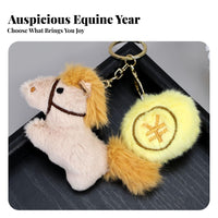 Horse Soft Toy Cute Design Stuffed Horse Pendant Soft and Cuddly Soft Horse Figure Stuffed Pendant for Astrology Collectors, Teenagers, Keys