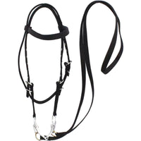 Adjustable Halter with Lead Rope Heavy-Duty Horse Halter Fray-Resistant Headcollar Limited Stretch for Equestrians, Trainers