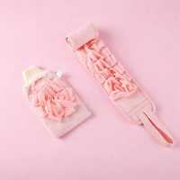 Bath Back Scrubber with Long Strap for Adults, Washable Scrub Towel and Glove Mitt Set for Daily 2 in 1 Exfoliating Accessories for