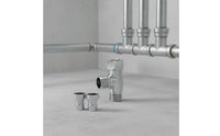 All Copper Construction 1-in-2-out Splitter Valve Chrome Plated 1/2 inch/2 Tee Connector Water Diverter for Bathroom