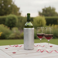 Wine Bottle Cooling Sleeve Flexible Wine Cooler Sleeve Bottle Cooling Wrap with Hook-and-Loop Fastener Reflective Lightweight