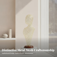 Gold Metal Hat Display Stand Tall Wire Mannequin Head Stable Mannequin Bust Stand Long-Lasting