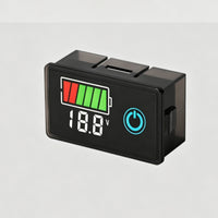 Compact Digital Voltage Meter with Touch Control LED Battery Capacity Indicator Real-Time Battery Voltage Meter Bright for Dashboards