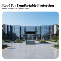 Stylish Guard Booth Weatherproof Prefabricated Guard Cabin Steel Frame Sentry Post for Factory Gates, Building Entrances, Construction Sites