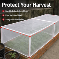 Polyethylene Garden Netting, Fine Mesh Netting for Garden Protection, Vegetable Garden Netting for Raised Beds, Reusable Plant Netting