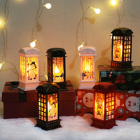 Resin Christmas House Miniature Landscape with Light for Holiday Decor