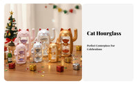 Decorative and Functional Maneki-Neko Hourglass Ornament Symbol of Luck & Prosperity Maneki-Neko Sand Timer Creative Design for Adults, Home