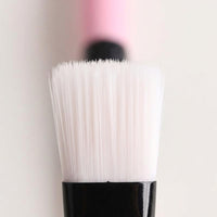 Facial Brush with Soft Nylon Bristles for Spa Treatment, Individually Wrapped Professional Application Tool, Pink Handle 14cm Length