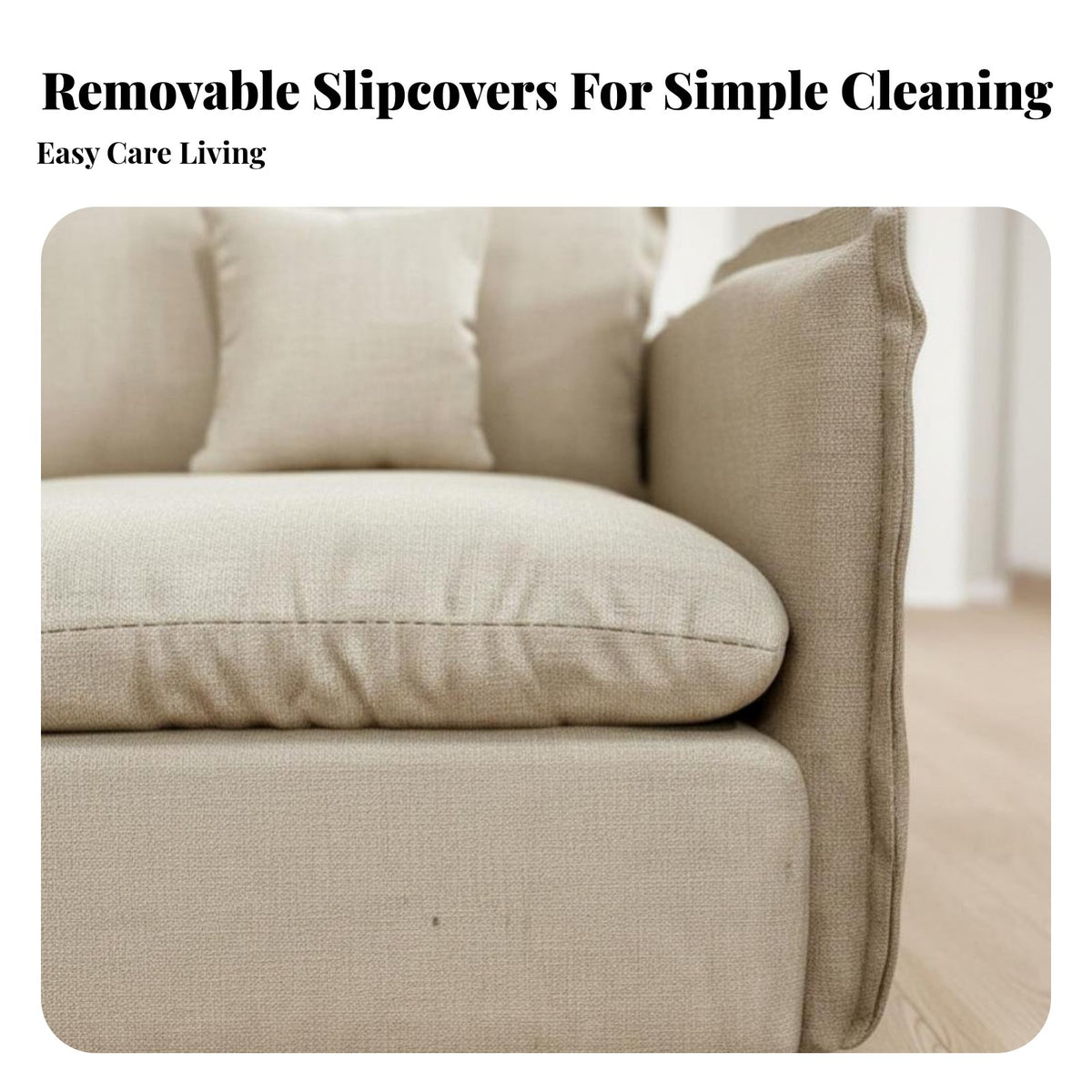 3-Seater Sofa Modern Nordic Design 3-Seater Fabric Settee abrasion Resistant Living Room Furniture for Pet Owners, Small Apartment Dwellers