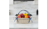 Woven Basket with Handle Decorative fruit Basket Organized for Tabletop, Gift Presentation