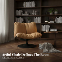 Italian Inspired rotating Armchair Modern Design Upholstered rotating Armchair Plush paddinging Accent Chair Ergonomic Shape for Interior Designers, Homeowners, Book Lovers, Living Room, Lounge Area, study corner, Home Office