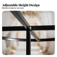 Ideal Photo Backdrop Metal Hoop Frame Easy Assembly Hoop Pillar Flower Stand Stable Design Metal Wedding Arch Stand Detachable for Party
