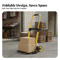 Foldable Portable Shopping Trolley Space Saving Folding Hand Cart Heavy Duty Lightweight Moving Cart Adjustable Handle for Shoppers, Homeowners, Travelers, Home Use, Travel, Airport, Warehouse