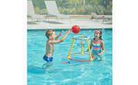 Freestanding Water Basketball Set with Pump Colorful Pool Basketball Hoop Portable for Family