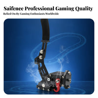 Foam Grip USB Gaming Handbrake Table Clamp Spring-Loaded Handbrake Mechanical Computer Accessory Wired for Sim Racers, PC Gamers, Driving Simulator