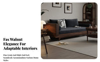 New Chinese design Three-Seater Wooden Sofa sturdy Wood Frame Upholstered Wooden Leg Couch Light Luxury Aesthetic Household Furniture Minimalist Design for Families, Homeowners, Apartment Dwellers, Living Room, Lounge Area, Bedroom, Office