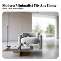 Nordic Design Single Sofa Chair Comfortable Lazy Sofa Chair Soft Upholstery Modern Rounded Armchair Long-Lasting Wood Frame for Interior Decorators, Apartment Dwellers, Living Room, Bedroom, Reception Area, Beauty Salon