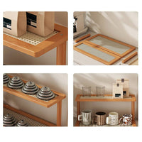 2-Tier Organizer Shelf Stable Structure 2-Tier Wooden Organizer Easy Assembly Desktop Storage Rack for Cabinet, Washroom, Office