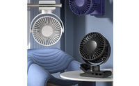 Portable Attach-on Fan Adjustable Attach-on 360-Degree Rotating fan° Rotating for Infant, Commuters, Pushchair