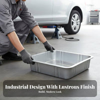 Oil Drain Pan Large Capacity Car Oil Drain Pan Heavy Duty Parts Cleaning Basin for Mechanics, Home Mechanics, Auto Repair Shop, Garage