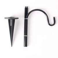 Shepherd's Hook Iron Garden Shepherd's Hook Outdoor Decor Black Pointed Base