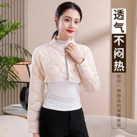 秋冬加绒护肩颈椎坎肩睡觉女月子披肩男护肩膀衣加厚防寒保暖神器
