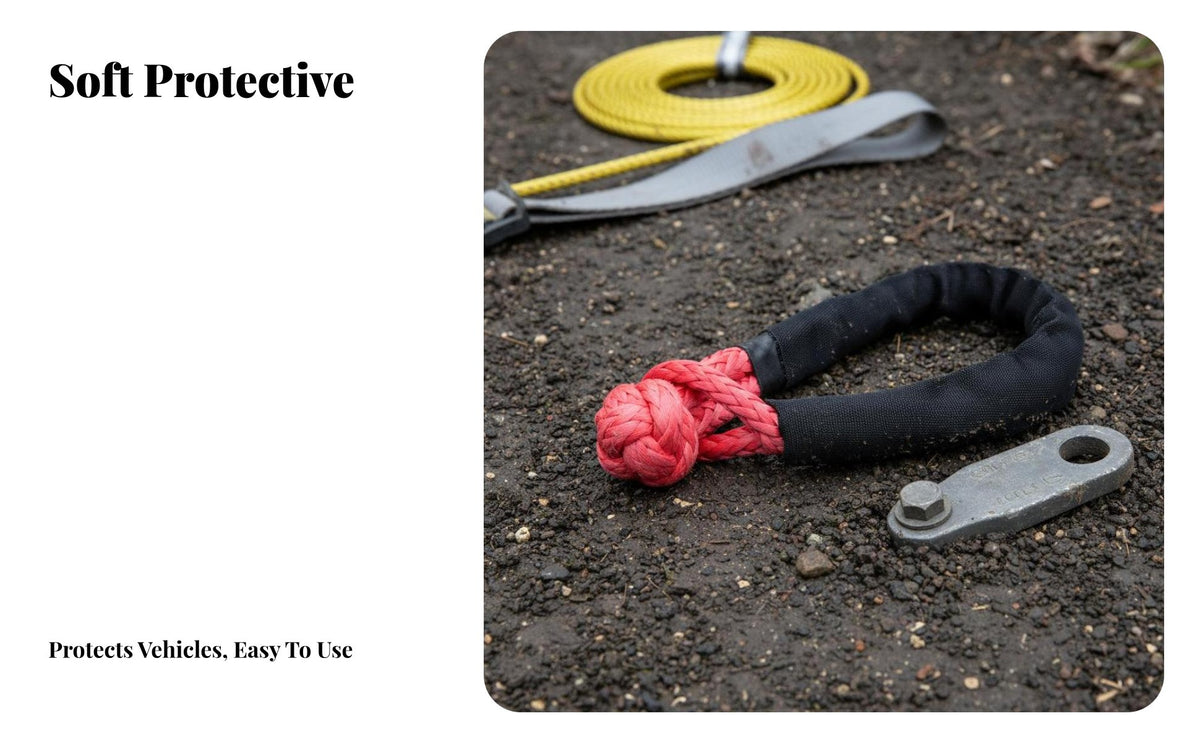 High Strength Soft Shackle robust Duty Vehicle Recovery Kit Wear withstandant non-paved-highway Gear guard Sleeve for non-paved-Road Vehicle operators, non-paved-Road Vehicle Owners, towing deviceing, Emergency Situations, track Riding