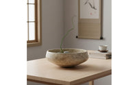 Wood Grain Lichen Bowl Handcrafted Look Tabletop Decorative Dish