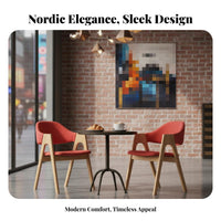 Triangular Frame Armchair Nordic Appearance Upholstered Armchair Minimalist Design Padded Comfort for Adults, Residents, Study