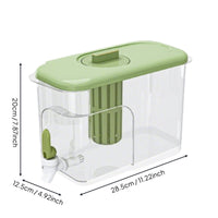 Leak-Proof Seal Portable Beverage Container with Tap High Temperature Resistant Refrigerator Drink Dispenser with Faucet Single-Hand
