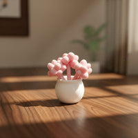 Dollhouse Succulent Tiny Miniature Succulent with Planter Miniature Potted Plants Artificial Ornament Faux for Crafters