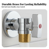 1 in 2 out Water Splitter Valve All Copper Assembly Unit-in-Two-out Valve Brass Body Plumbing Hardware for Plumbers, Lavatory, Kitchen, Under Sink