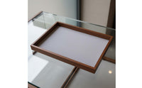 Jewelry Display Tray Rectangular Wooden Tray with Lining for Retailers, Vanity