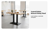 Minimalist Design Quick-Service Table and Chair Combination Economical Restaurant Dining Set Easy to Clean Commercial Dining Set Sturdy Construction for Business Owners, Homeowners, Milk Tea Shop, Cafe, Banquet Hall, Kitchen