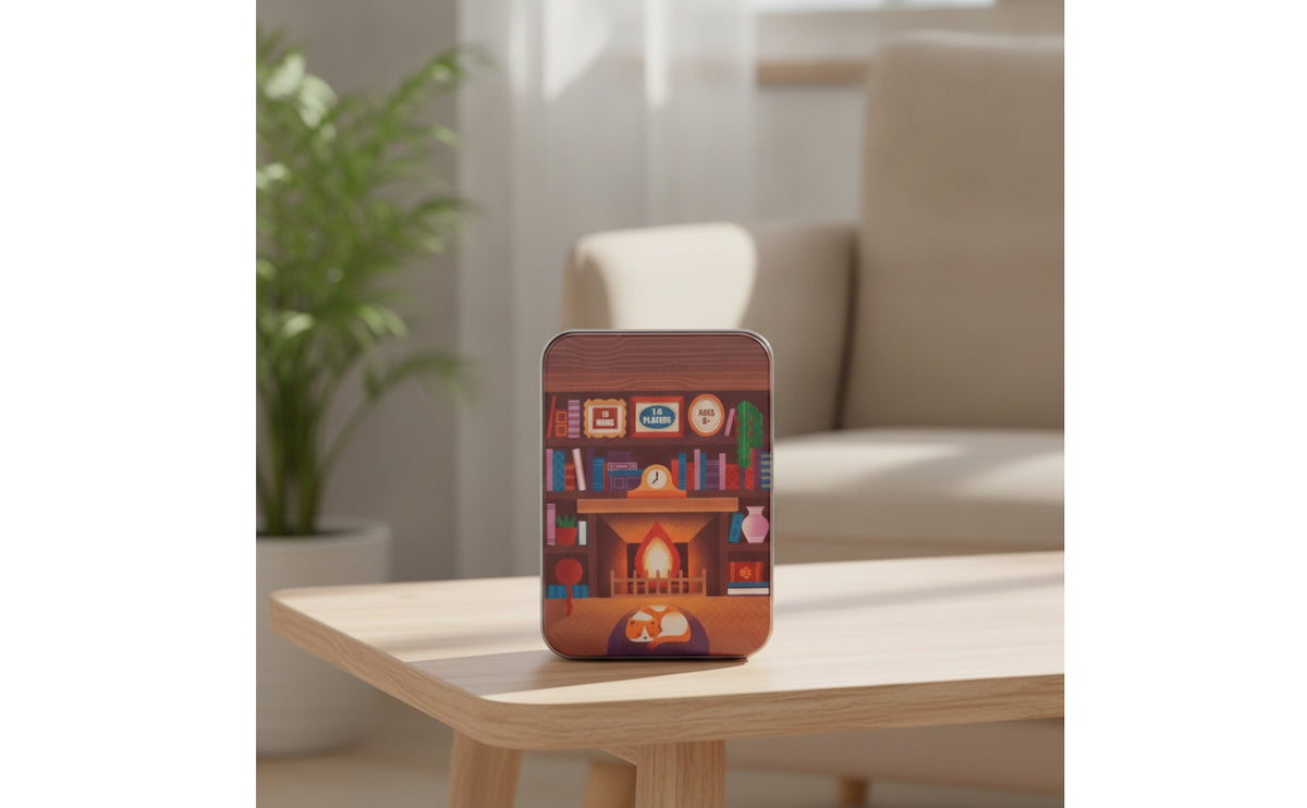 Rectangular Game Tin Decorative Tin Box with Lid Sturdy Sturdy for Families